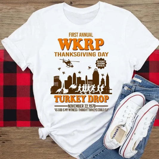 First Annual Thanksgiving Day Shirt, Annual Turkey Drop Tshirt, Thanksgiving Fall Apparel, Autumn Clothing Holiday Tshirt