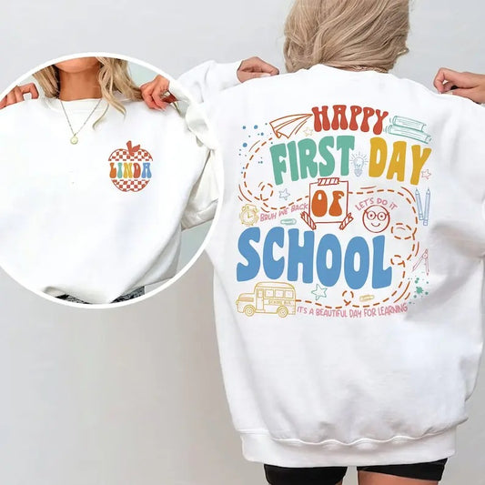 First Day Of School Sweatshirt, Teacher Team Sweatshirt, 1St Day Of School, Hello School Sweatshirt, Back To School Shirt, Teacher Shirt
