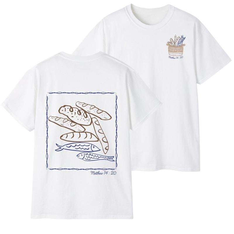 Fish & Loaves Christian Comfort Colors Shirt - Bible Study, Catholic Gift - Inspiring Modern Faith Apparel