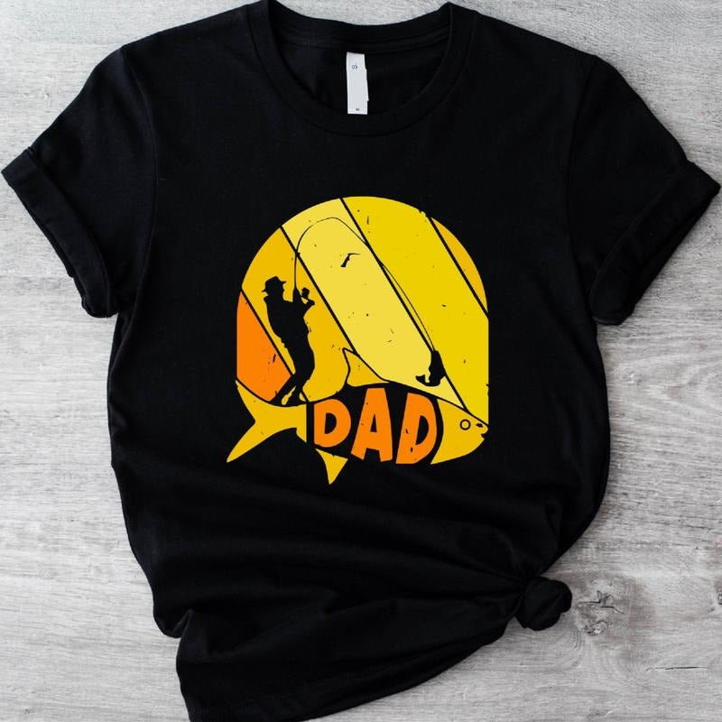 Fishing T-Shirt, Dad Shirt, Fish Lover Father Gift Tee, Husband Birthday Gift Tee, Father's Day Shirt.