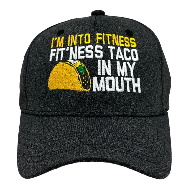 Fitness Taco Hat Funny Humorous Gym Joke Mexican Food Lovers Cap Funny Hats Funny Food  Novelty Caps for Men Black -...