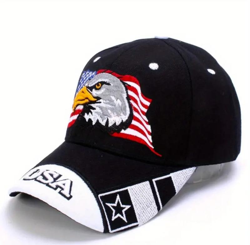 Flag USA Eagle Spiky hair fighters Cap Embroidery Casual Breathable Sports Hat Outdoor Sunscreen Dad Hats For Women Men...