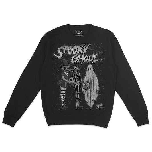 Fleece Crewneck Sweatshirt - Spooky Ghoul, Humor, Dark Comedy, Book Lovers, Gift for Readers, Booktok, Vampire