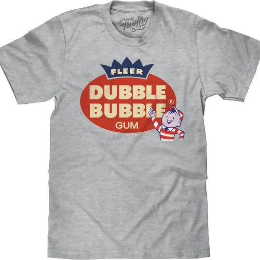 Fleer Dubble Bubble Gum T-Shirt - Athletic Gray Heather
