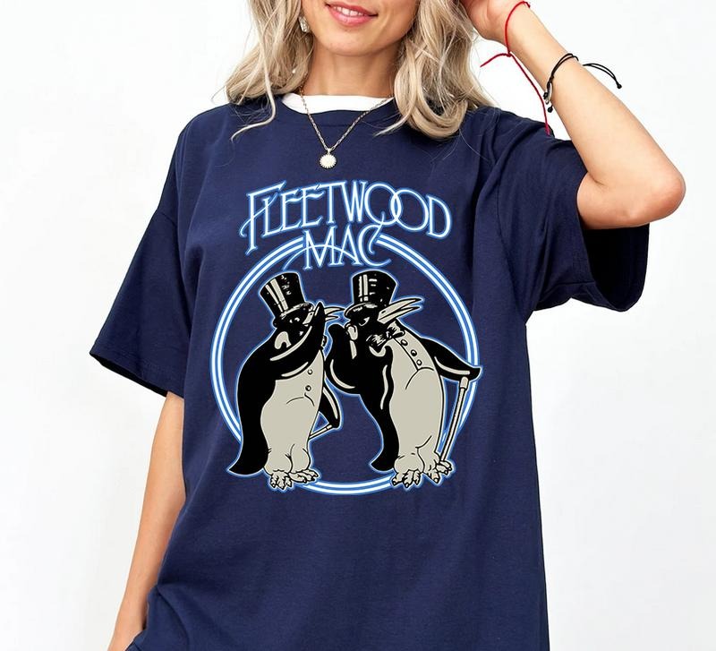 Fleetwood Mac Rumours Penguin Shirt Sweatshirt Hoodie, Whispering Penguins Vintage Music Shirt, Rock Band Parody Shirt, Gift For Music Lovers