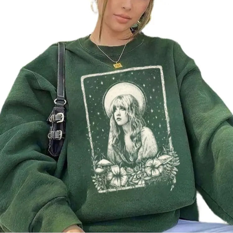 Fleetwood Mac Sweatshirt, HOT Music Tour 90's Style Stevie Crewneck,The high Priestess, Nicks Graphic Sweatshirt, Gift for Men Women