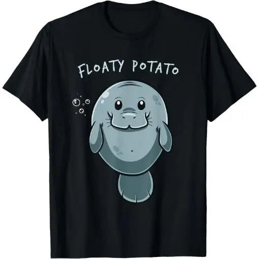 Floaty Potato Funny Manatee Sea Animal Manatees Potatoes T-Shirt Made in USA Hoodie, Sweatshirt | DripVista.com