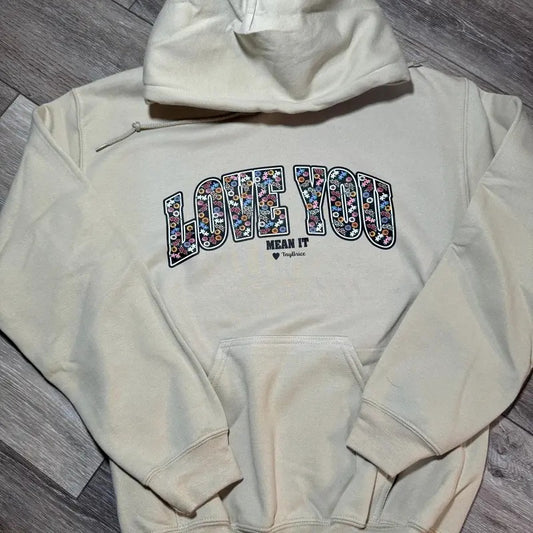 Floral Bold Love You Hoodie Sweatshirt T-shirt