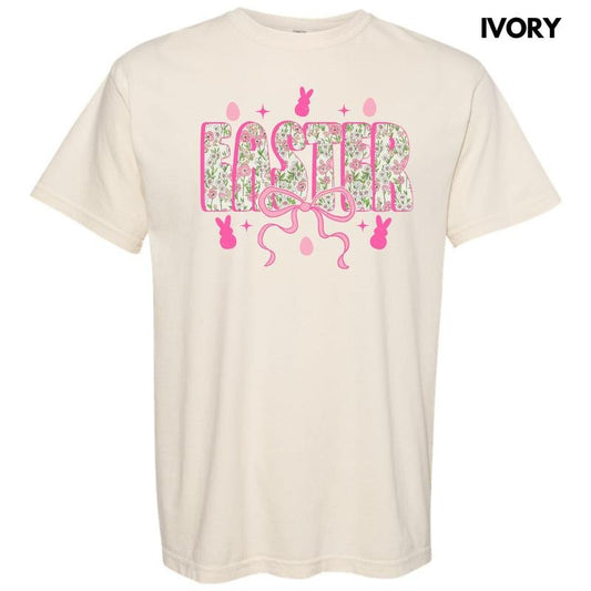 Floral Easter Pink Coquette Comfort Colors T-Shirt
