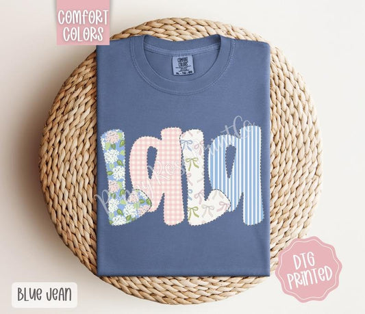 Floral Lala Comfort Colors Shirt, Cute Spring Grandma Tshirt, Coquette Tee