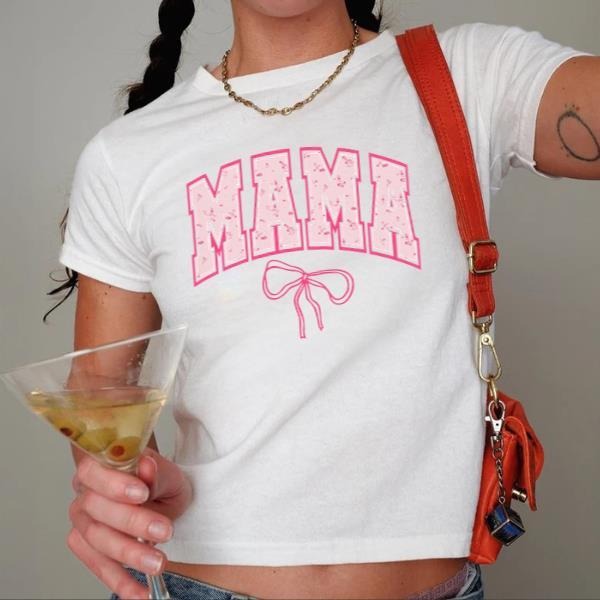 Floral Mama Baby tee, Coquette Baby tee Coquette Bow Baby tee Hoodie, Sweatshirt | DripVista.com