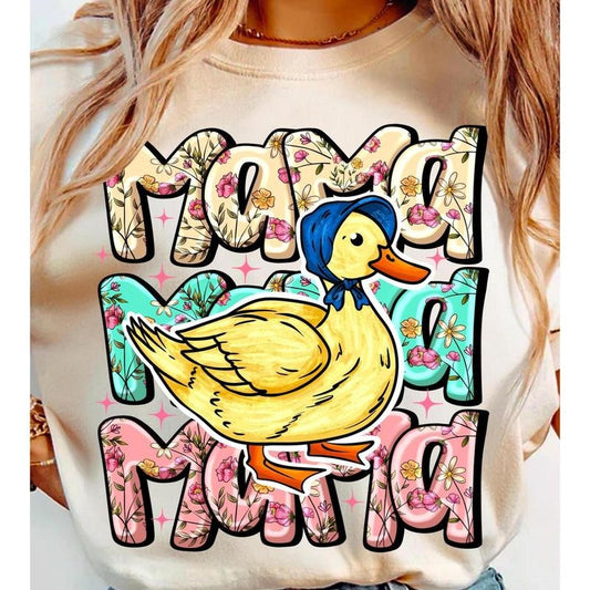 Floral Mama Goose Shirt, Mama Goose Shirt, Girly Shirt, Goose Shirt, Mother's Day Shirt, Floral Mama Shirt, Duck Shirt style 02