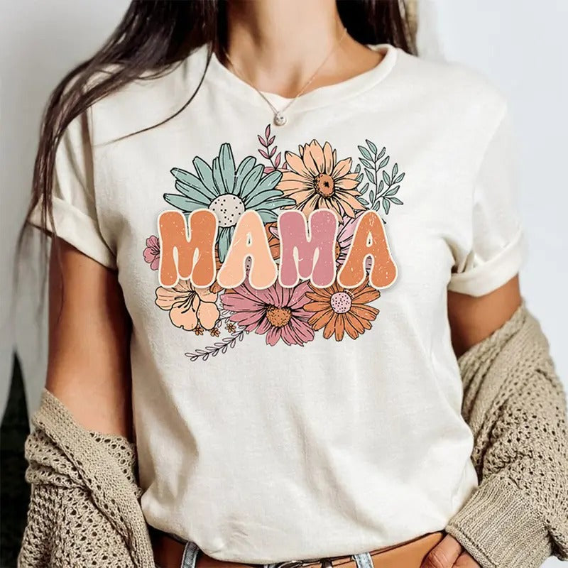 Floral Mama Shirt, Cute Mom Sweatshirt, Mother's Day Gift, Mommy Shirt, New Mom Gift, Gift for Mother, Mama Shirt