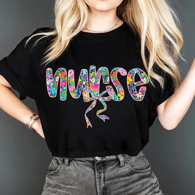 Floral Nurse Coquette Shirt, Nurse Flowers Shirt, Nursing Shirt, Nursing Life Nurse Sublimation Design, Nurse Shirt, Trending Nurse