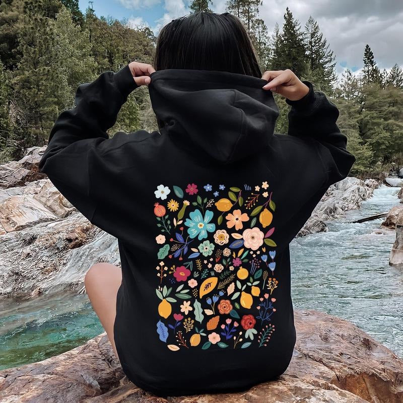 Floral Pattern, Botanical, Flower, Wildflower Hoodie T-Shirts, Sweatshirt | DripVista.com