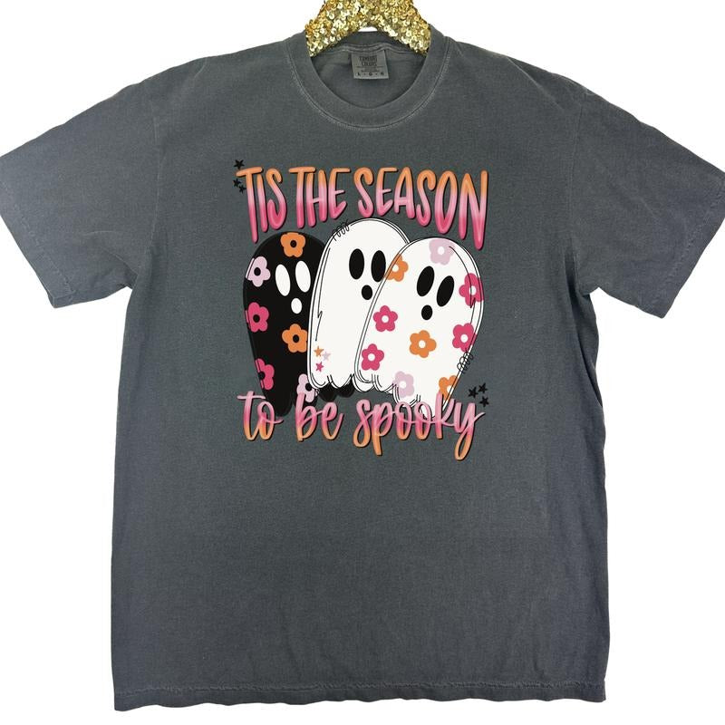 Floral Spooky Season Comfort Colors T-shirt 'NLB'