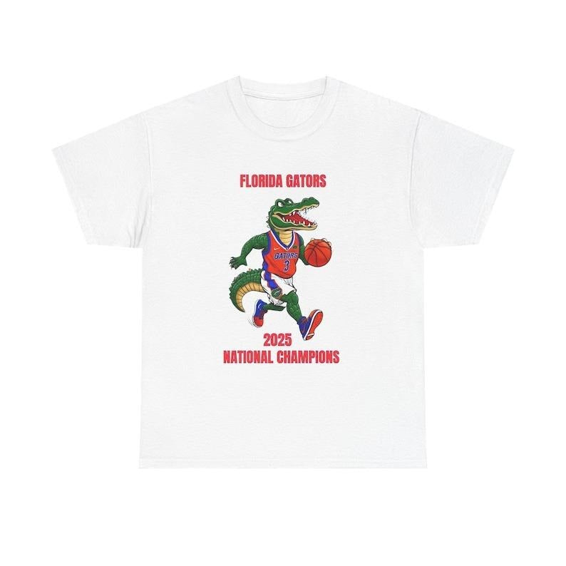 Florida Gators National Champions Tee, Unisex Heavy Cotton Tee, Sports Apparel, Gift for Fans, Basketball Merchandise