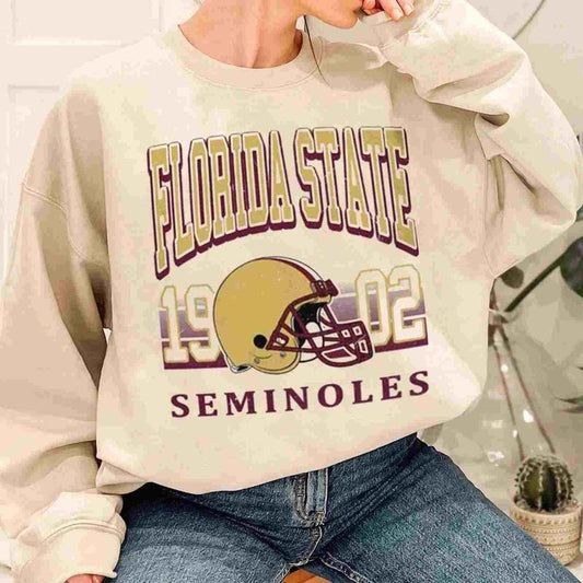 Florida State Seminoles Retro Helmet University College NCAA Football T-Shirt Unisex Sweatshirt