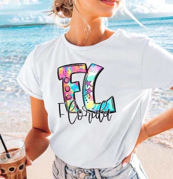 Floridia Neon Splash DTF Transfers - THIS IS NOT A SHIRT