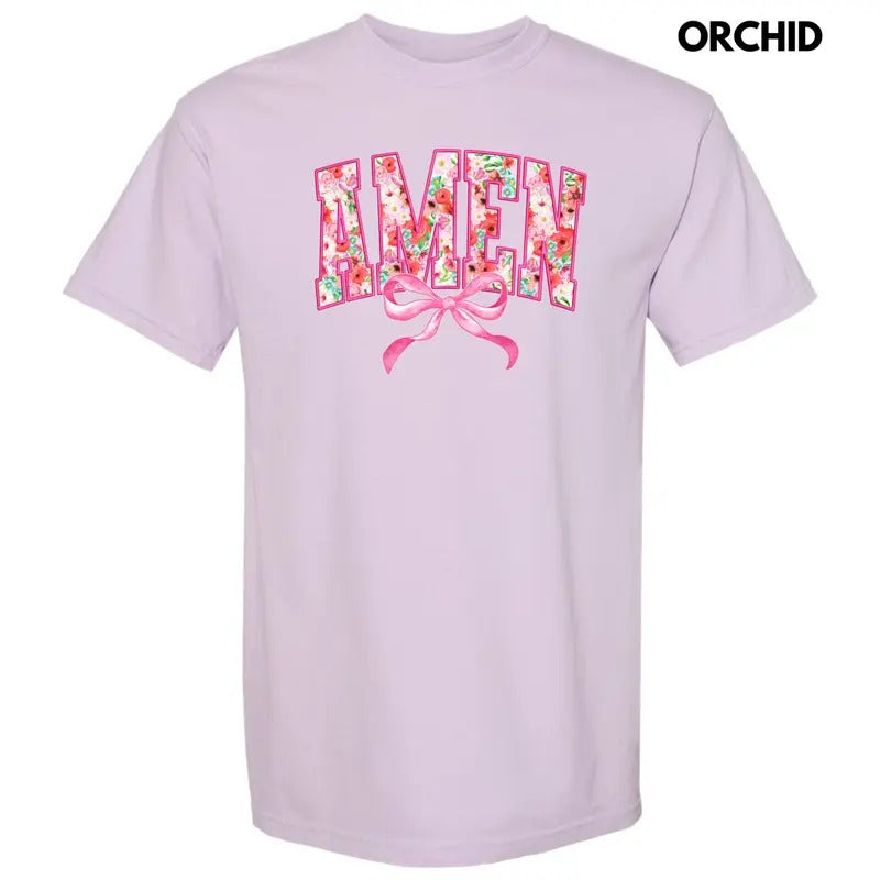 Flower Amen Coquette Comfort Colors T-Shirt 'NLB' Hoodie, Sweatshirt | DripVista.com