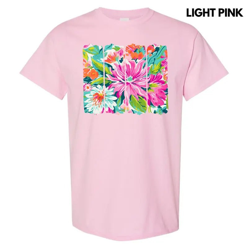 Flower Artwork Gildan Short Sleeve T-Shirt 'NLB' Hoodie, Sweatshirt | DripVista.com