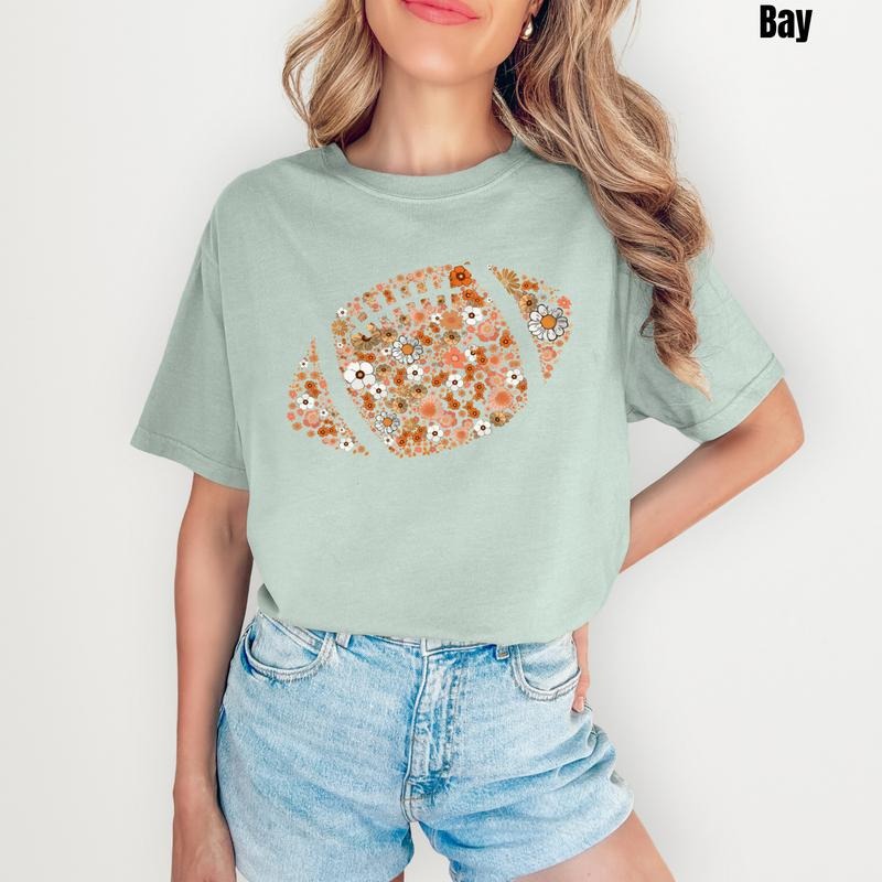 Flower Football Comfort Colors T-Shirt 'NLB' Hoodie, Sweatshirt | DripVista.com