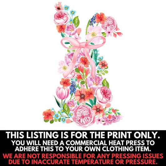 Flower Garden Bunny Print - PRINT ONLY