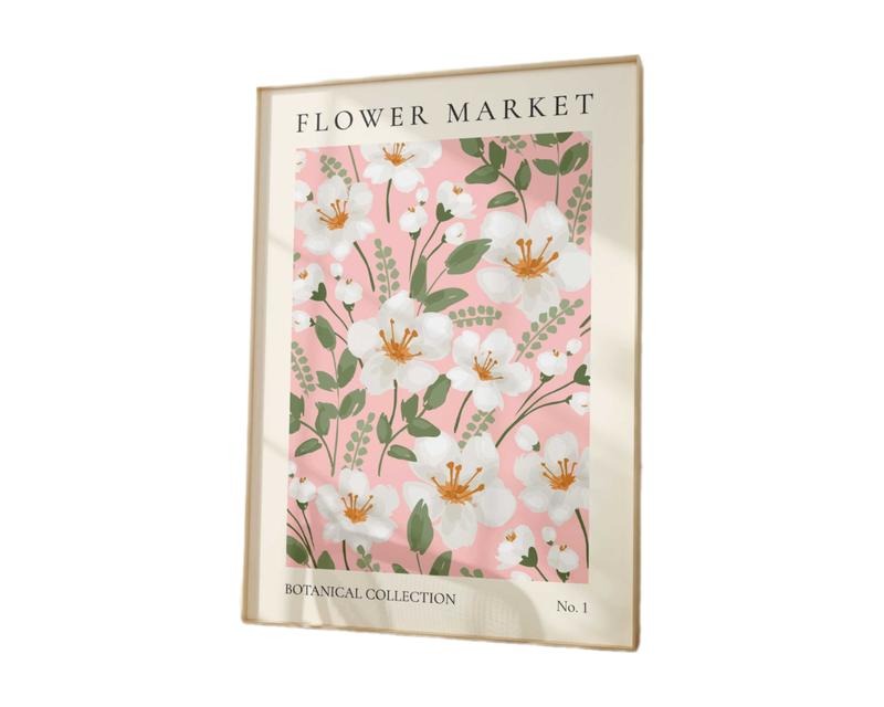 Flower Market Print, Boho Wild Flower Wall Art, Living Room Print, Bedroom Wall Art DÉCor, Modern Abstract Floral Prints,...