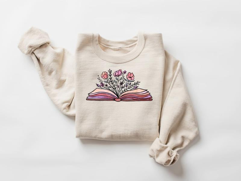 Flowers Book Sweatshirt T-Shirts, Hoodie | DripVista.com