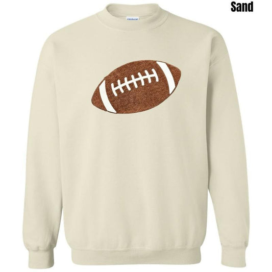 Fluffy Football Patch Sweatshirt