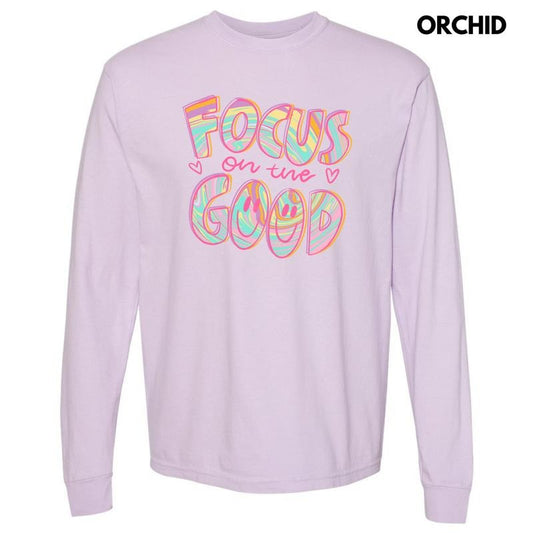Focus On The Good Swirls Long Sleeve Comfort Colors T-Shirt 'NLB'