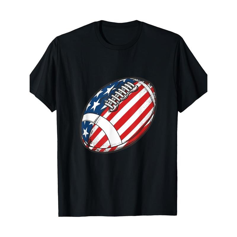 Football Ball American Flag U.S.A. Great Gifts Idea 220g100% Cotton T-Shirt made in usa Hoodie, Sweatshirt | DripVista.com