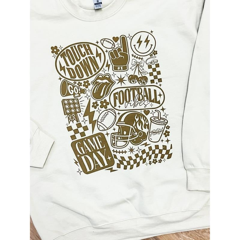 Football Collage Graphic Pullover C.O.C.