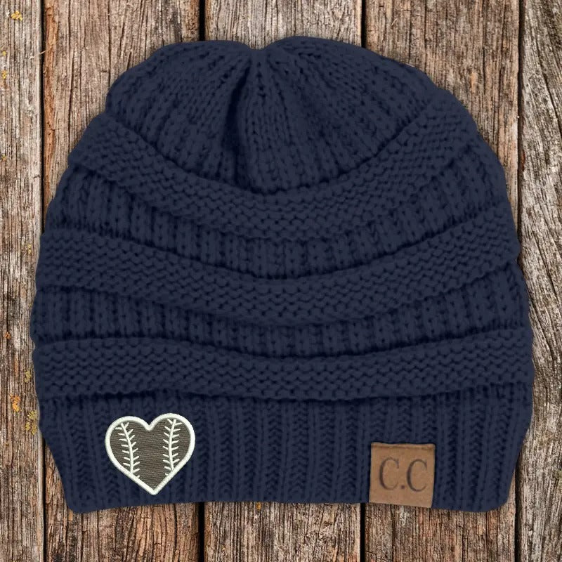 Football Heart Beanie C.C Thick Knit Soft Beanie T-Shirts, Hoodie, Sweatshirt | DripVista.com