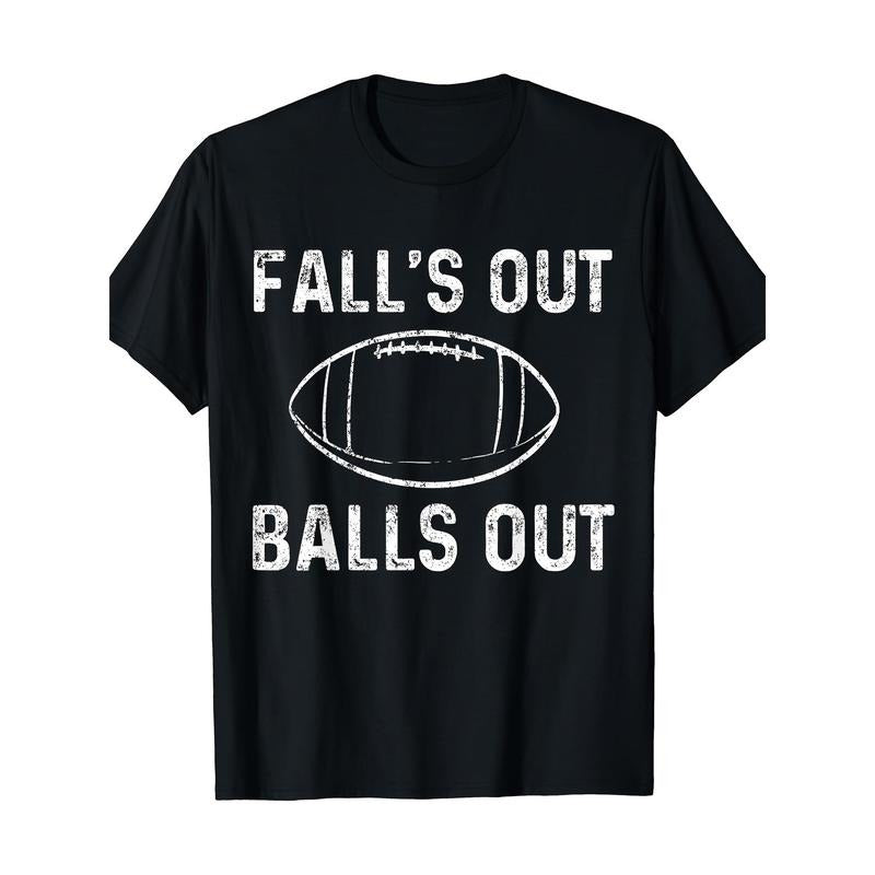 Football Out Balls Falls Out American Football T-Shirt-220g made in usa Hoodie, Sweatshirt | DripVista.com