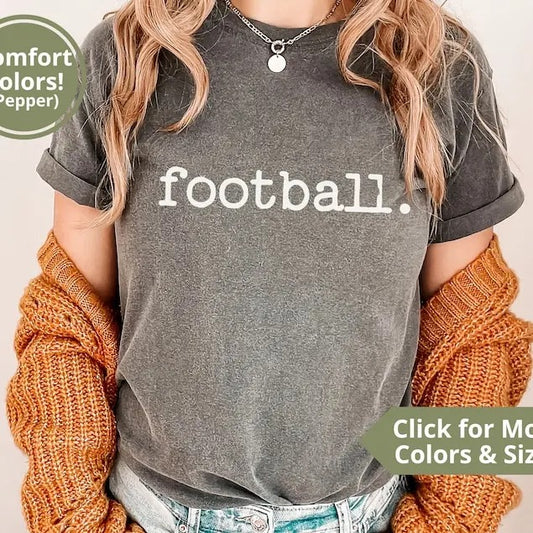 Football Shirt, Gameday Shirt, Football Mom Shirt, Comfort Colors Football Season Tee, Gameday Vibes Garment Traditional Collar Cotton Fabric Top
