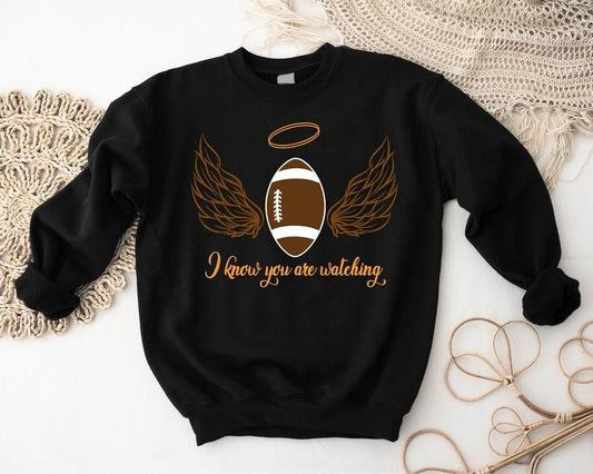 Football Wings Sweatshirt, I Know You Are Watching Hoodie, Football Lover Gift Sweatshirt, Sport Lover Hoodie, Unisex Football Fan Sweatshirt.