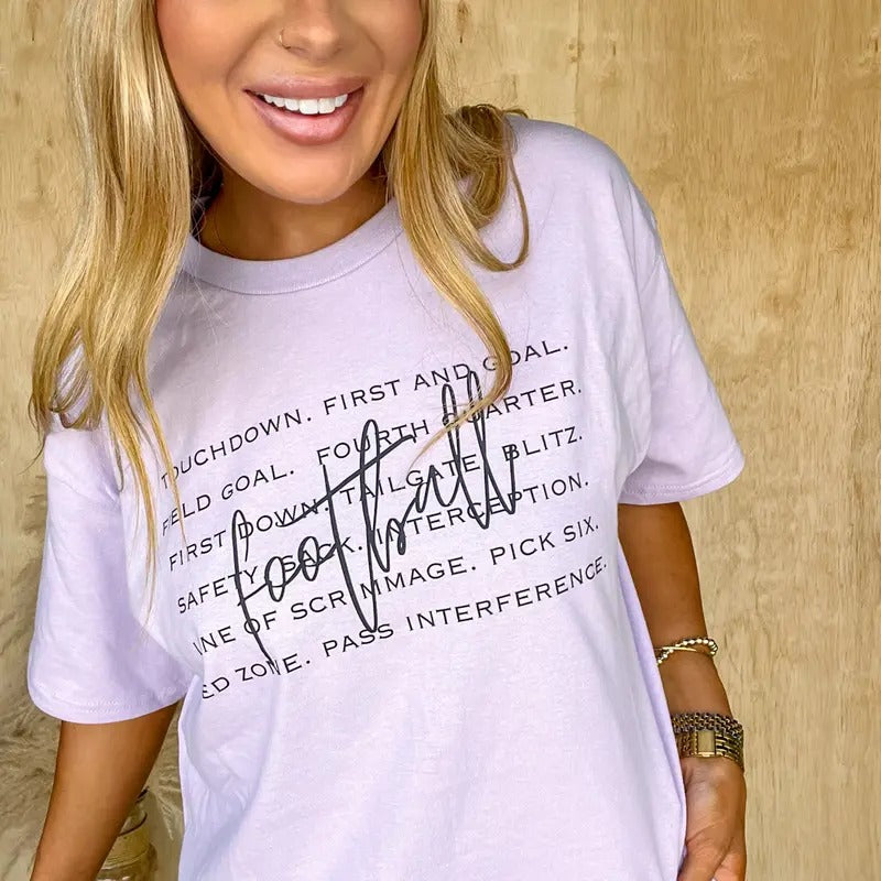 Football Words Graphic Tee