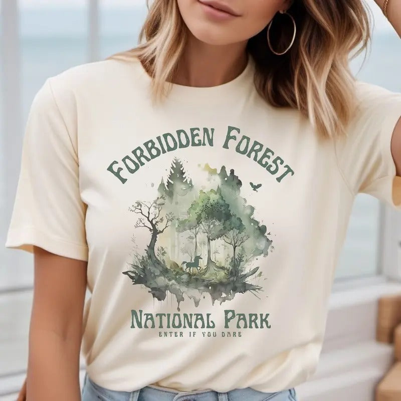 Forbidden Forest National Park T-Shirt, Forbidden Forest Sweatshirt, Wizarding World Tees, HP Inspired Sweater, Bookish Gift for Fan