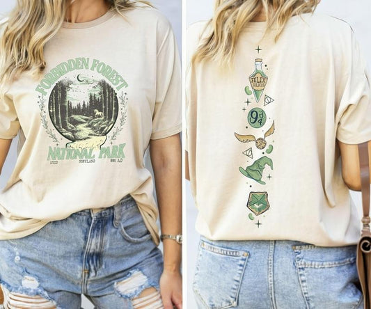 Forbidden Forest TShirt or Sweatshirt, Bookish Comfort Colors Shirt, National Park Wizard Shirt, Wizarding School T-Shirt, HP Inspired Shirt