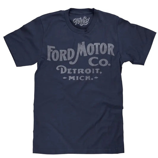 Ford Motor Company Detroit Michigan T-Shirt - Navy