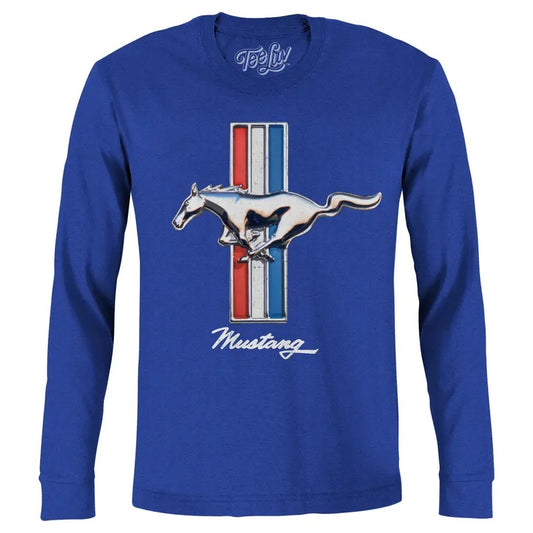 Ford Mustang Long Sleeve T-Shirt - Blue