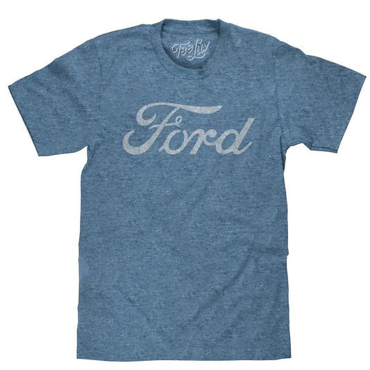Ford Script Logo T-Shirt - Cabo Blue