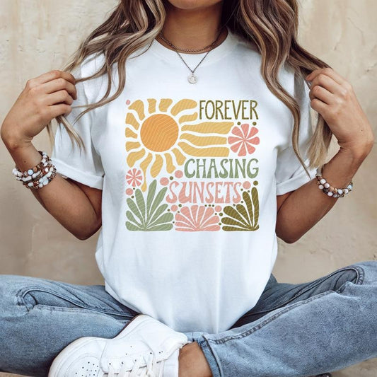 Forever Chasing Sunsets DTF Transfers - THIS IS NOT A SHIRT