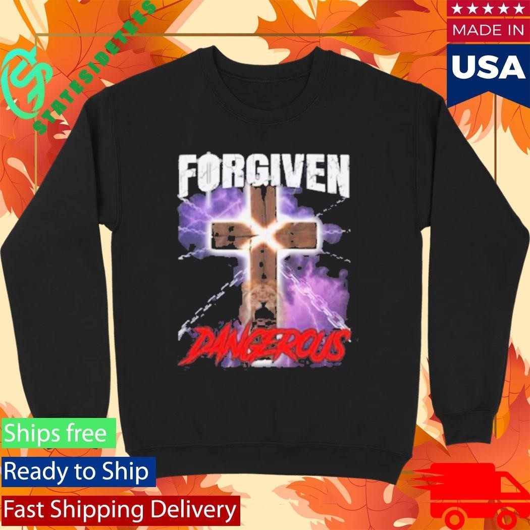Forgiven & Dangerous Christian Lion Cross Shirt