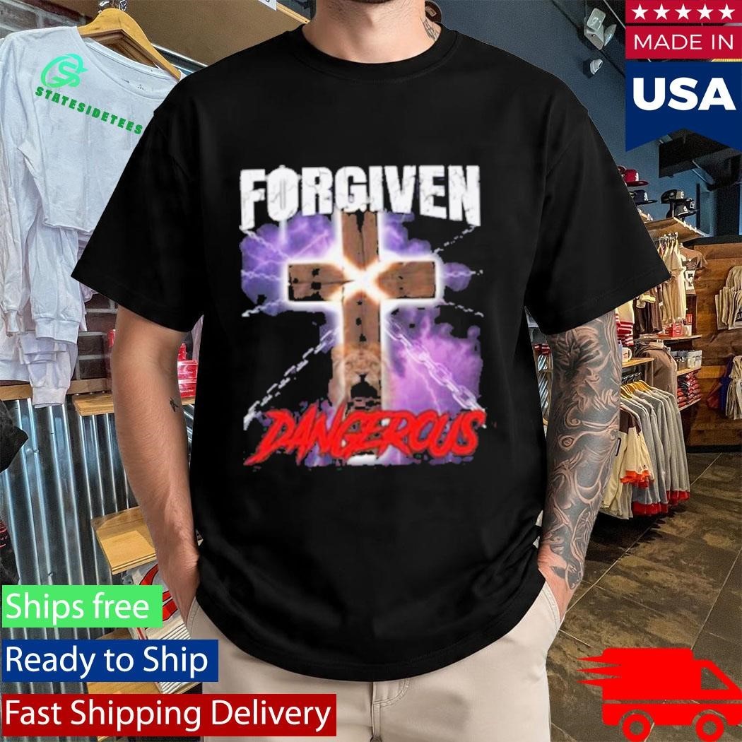 Forgiven & Dangerous Christian Lion Cross Shirt