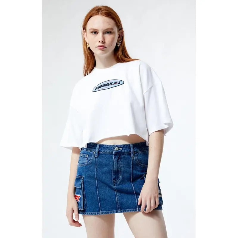 Formula 1 Women's x PacSun Cropped T-Shirt Hoodie, Sweatshirt | DripVista.com