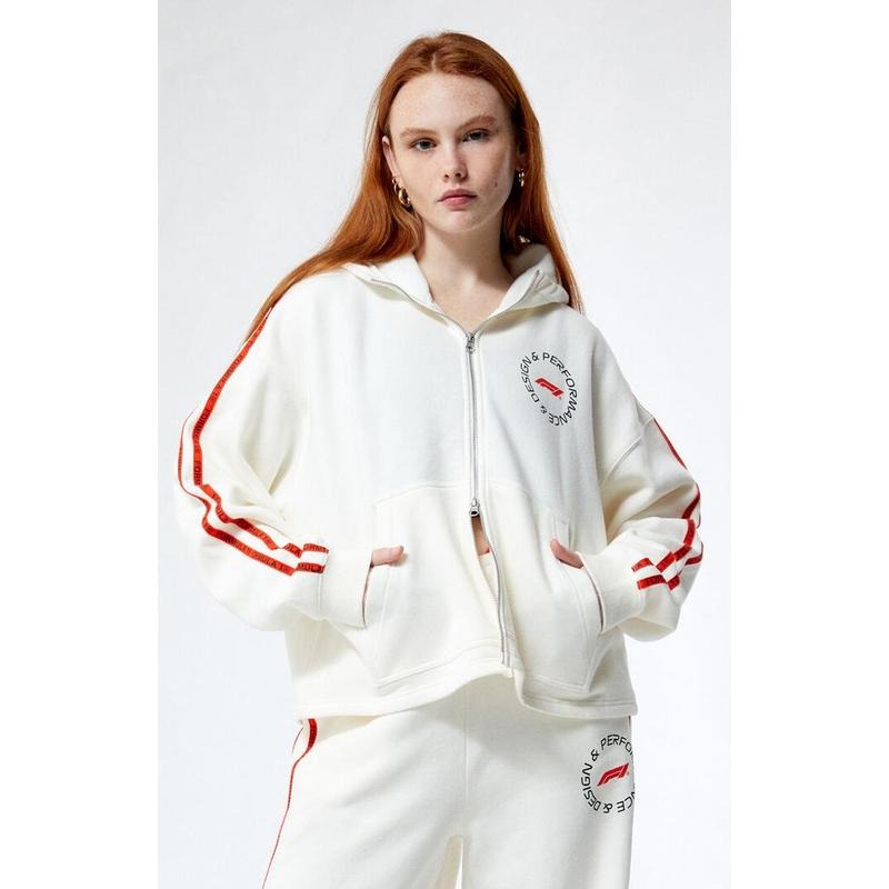 Formula 1 Women's x PacSun Eco Side Stripe Double Zip Hoodie T-Shirts, Sweatshirt | DripVista.com