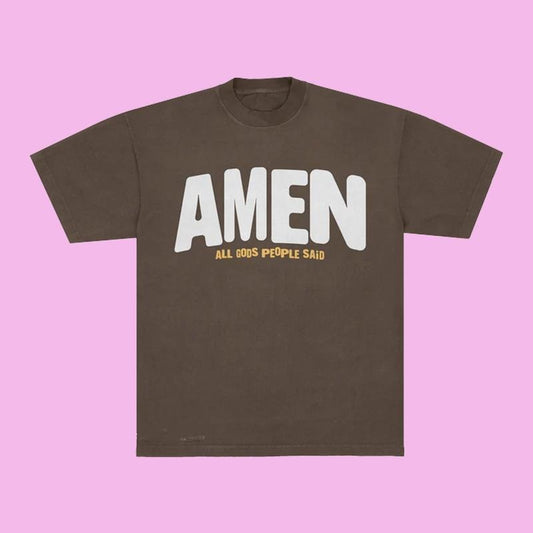 Forrest Frank AMEN Graphic T-Shirt, All God's People Said Tee, Christian Streetwear Shirt, Faith-Based Message, Unisex Menswear Womenswear Top