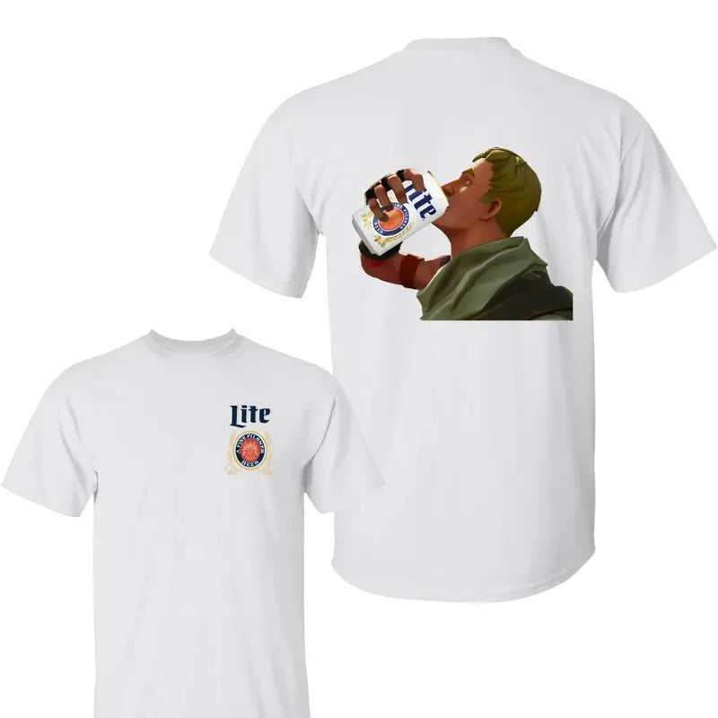 Fortnite Lite Beer Shirt- Sweatshirt -Hoodie, Funny Fortnite Lite 2 Side  Shirt, Funny Dringking Sweashirt, , All Sizes, For Men, For Women